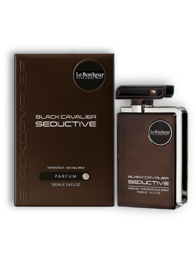 Le Bonheur Perfumes Black Cavalier Seductive Unisex Perfume 100 ml Luxury Tobacco Vanilla Amber Patchouli Bergamot Lavender Long Lasting Eau de Parfum Premium Oriental Woody Fragrance Gift for Men and Women - Image 1